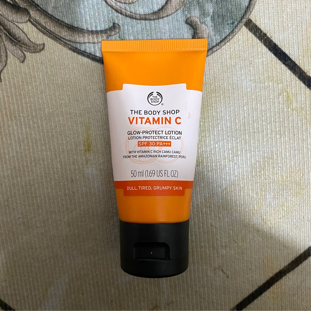 The Body Shop Vitamin C glow protect lotion spf 30 on Carousell