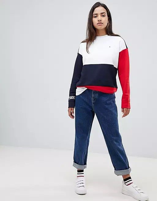 Tommy hilfiger color new arrivals block sweater