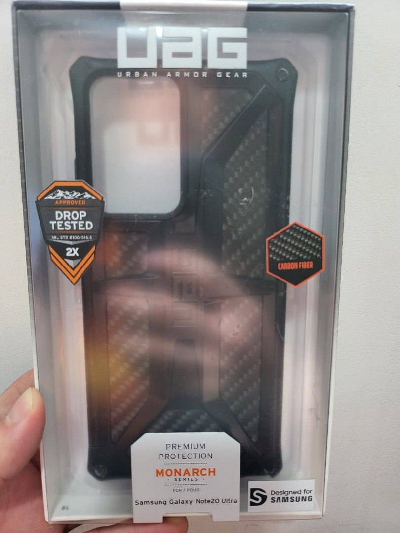 UAG Monarch Carbon Fiber Note 20 Ultra (Category: Cases & Sleeves) located in Paranaque City. Submitted by Etage (Listing ID 1218028537, Image 1). Description: original with price tag attached on the box of 2,890.