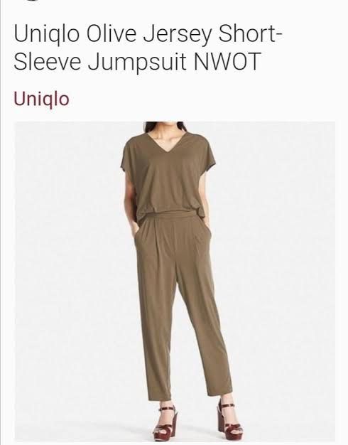Uniqlo jersey jumpsuit discount