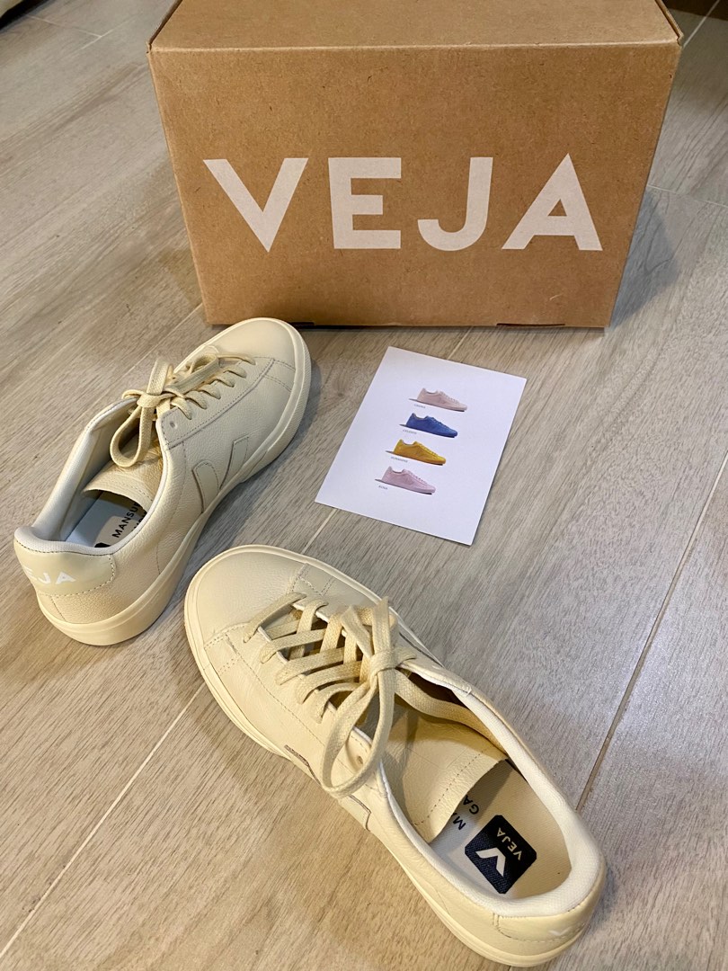 Veja x Mansur Gavriel lowtop sneakers in crema, Luxury, Sneakers