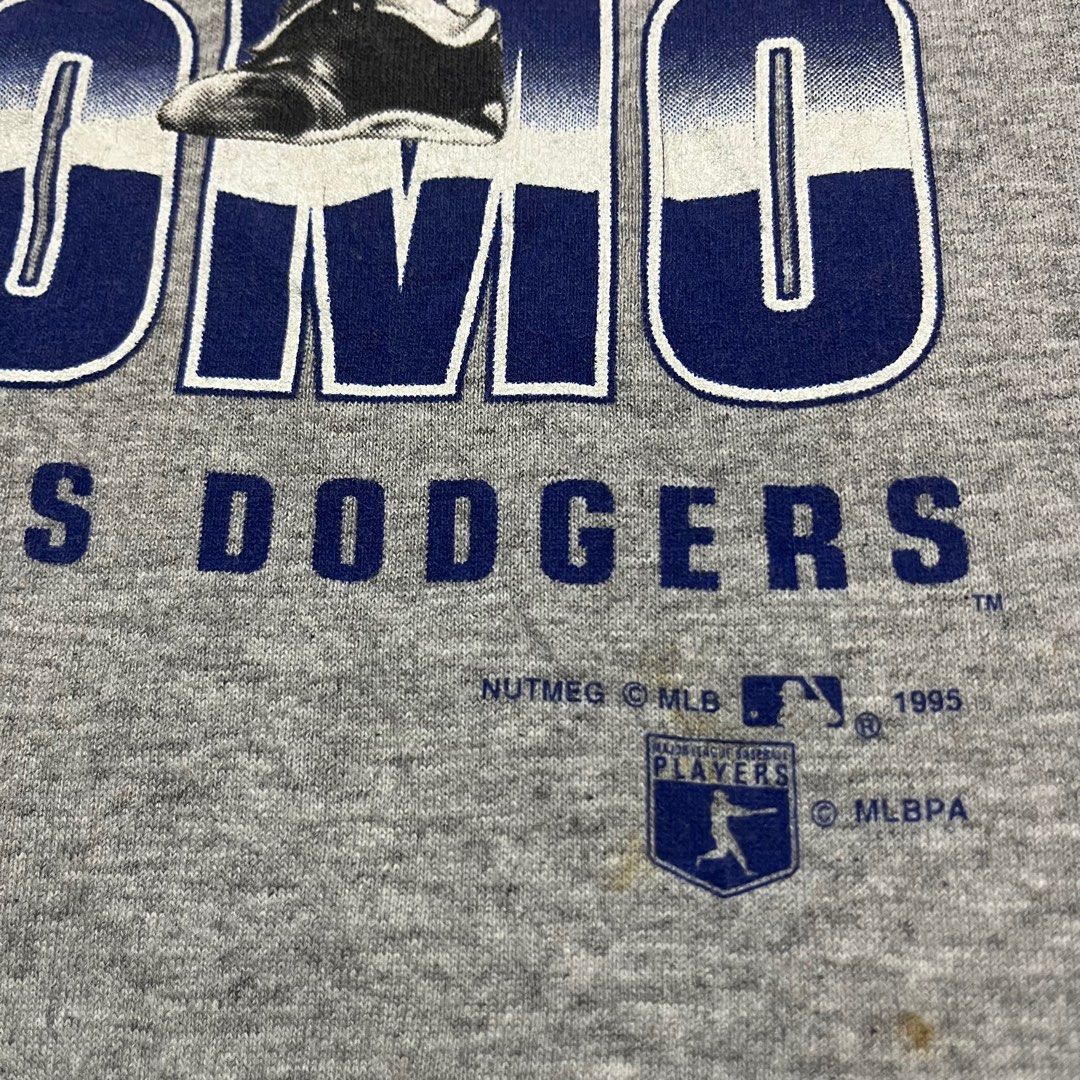 VINTAGE ALL OVER PRINT MLB LOS ANGELES DODGERS NOMO 1995 TEE SHIRT 2XL –  Vintage rare usa