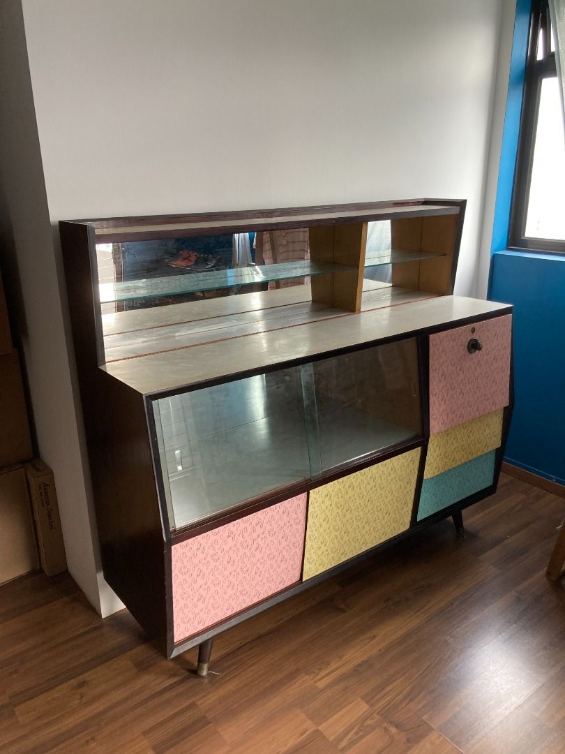Vintage Display Cabinet with Original Formica, Furniture & Home Living ...