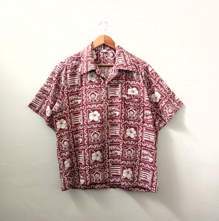 Vintage Hawaii Polynesian cotton poket tebuk, Men's Fashion, Tops ...