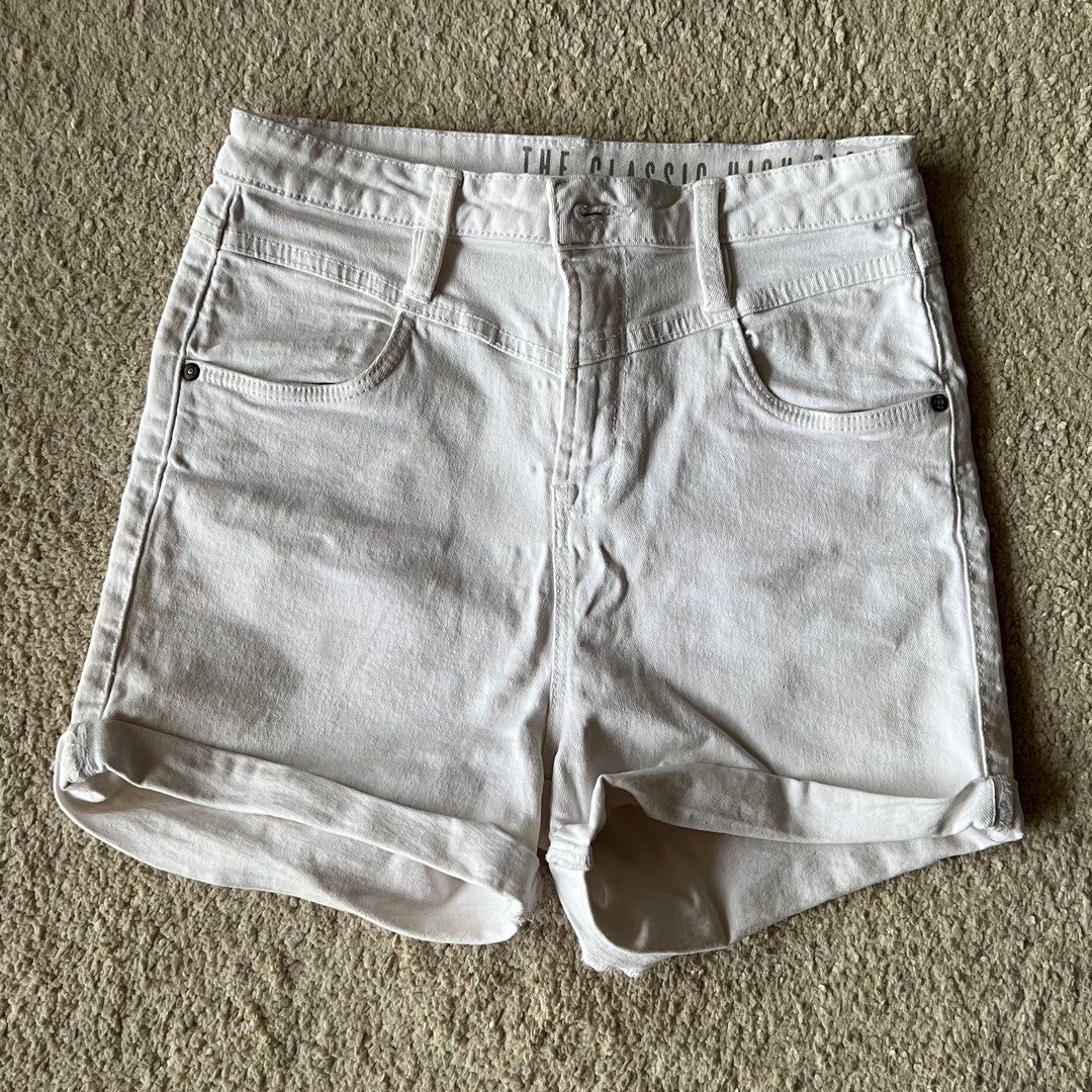 White blue clearance jean shorts