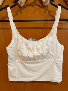 White Square Neck Crop Top