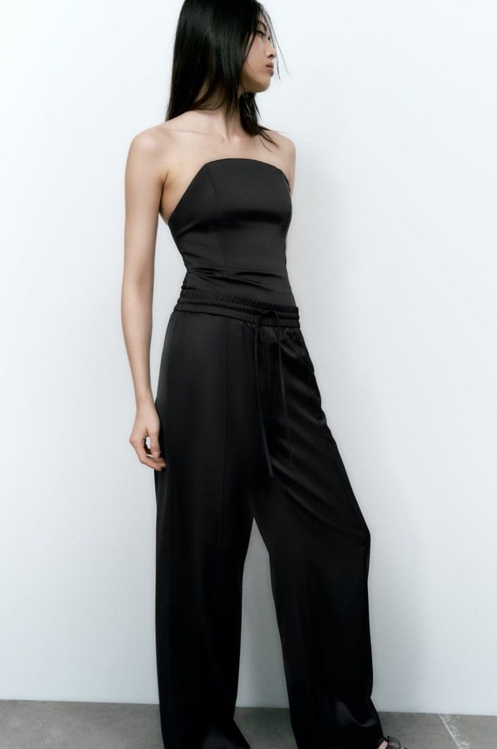 ON HAND Zara Satin Bodysuit (Category: Blouses) located in Manila. Submitted by cheps24 (Listing ID 1218072182, Image 3). Description: Ready to ship Size XS Color Black Orig price 1995 Sold out online and in stores 50% DP required to reserve Thank you!.