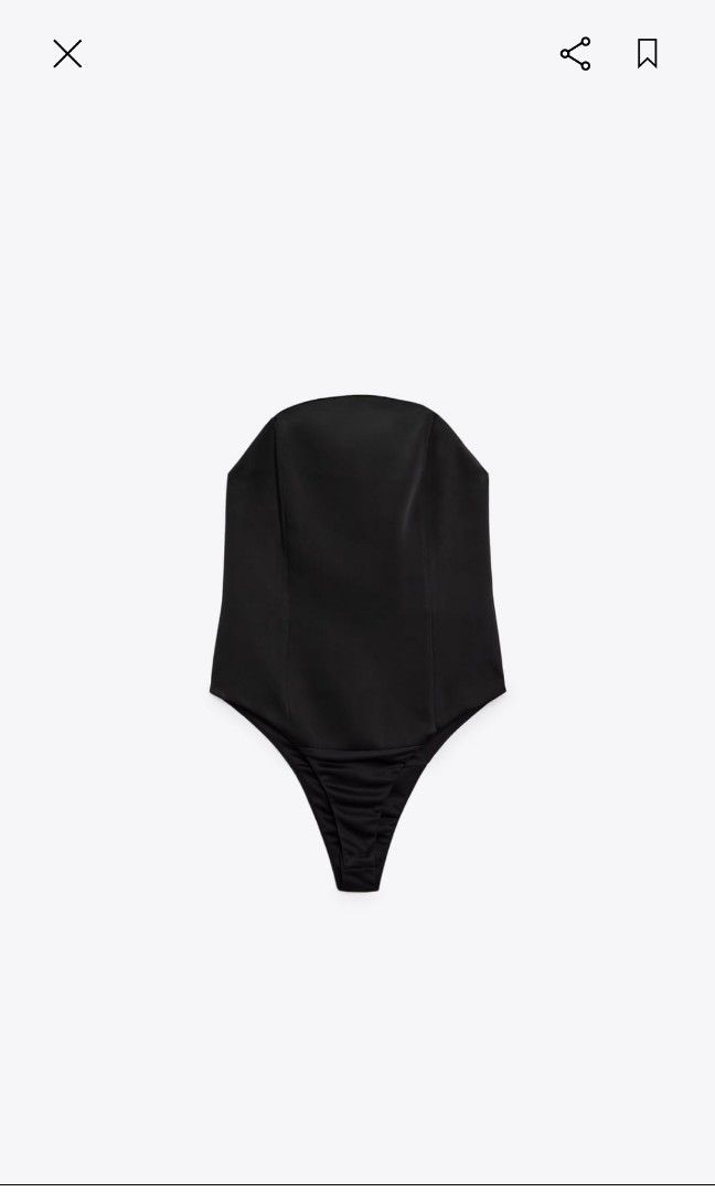 ON HAND Zara Satin Bodysuit (Category: Blouses) located in Manila. Submitted by cheps24 (Listing ID 1218072182, Image 2). Description: Ready to ship Size XS Color Black Orig price 1995 Sold out online and in stores 50% DP required to reserve Thank you!.