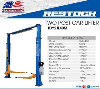 Zaramerica 2 Post Car Lifter TDY2JL40M

Free installation & Delivery within Metro Manila

We Ship Nationwide 🚛
Store#.