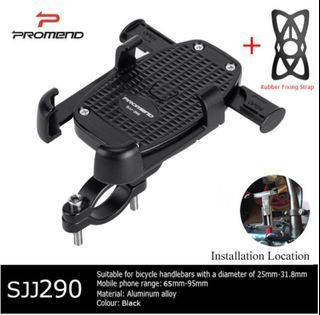 $15 ♨️Promend Handphone holder bike phone holder Cycling phone holder Aluminunm alloy 360 degree rotatable motorcycle phone holder Escooter phone holder bicycle accessories Cycling Accessories Escooter accessories