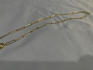 18k Paper Clip Necklace