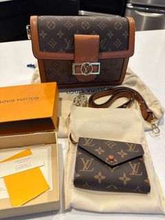 1 set LV Dauphine MM bag and Wallet