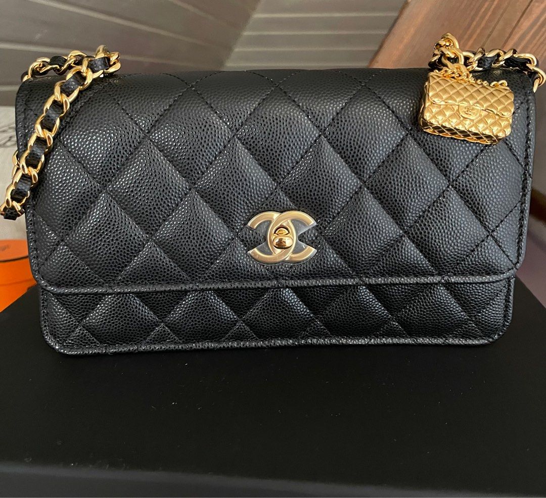 Chanel 23S mini flap with Classic flap charm, Luxury, Bags & Wallets on ...