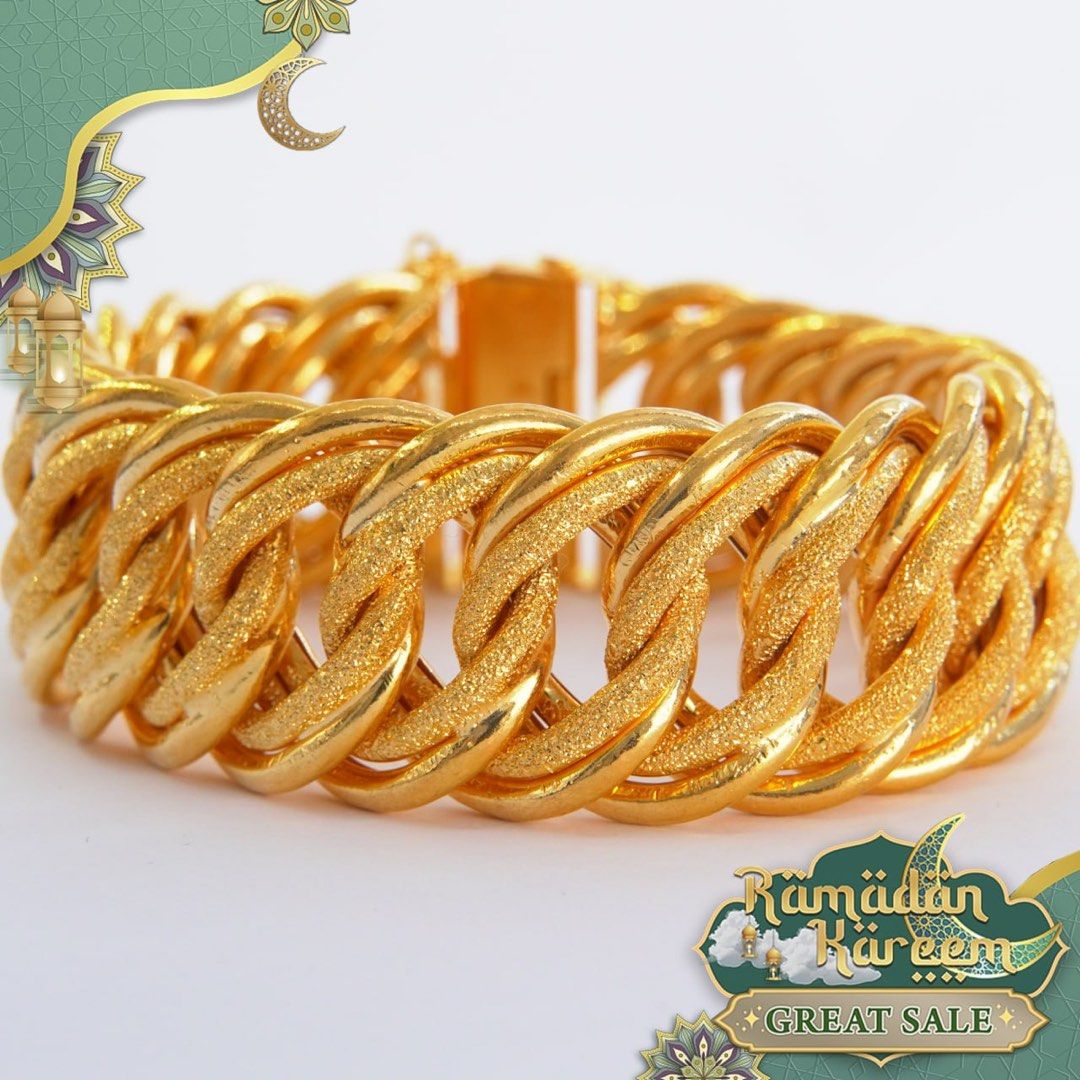 916 Gold BIG LIPAN COCO Bracelet Women s Fashion Jewelry