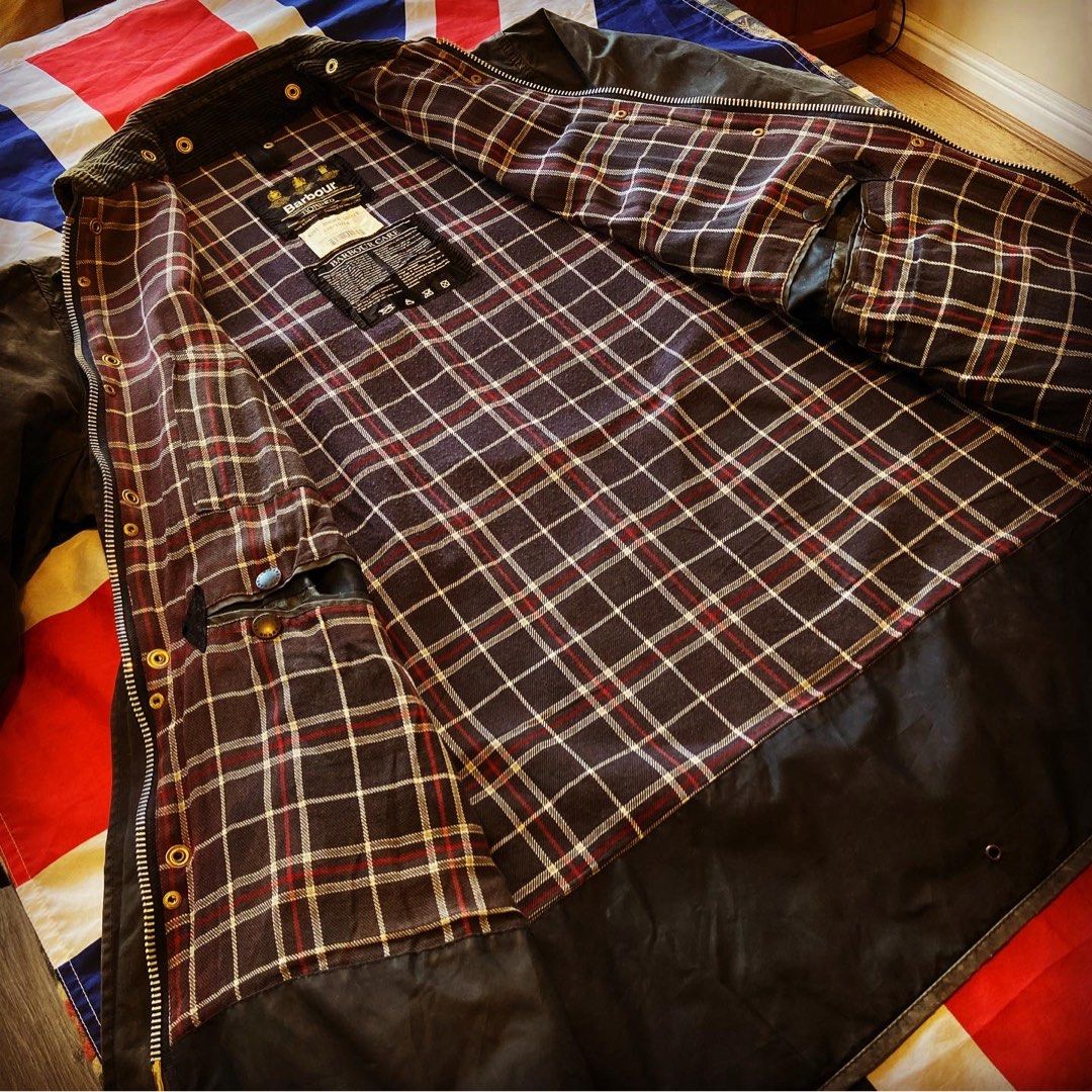 🇬🇧英國製80-90”Barbour A205 Border wax jacket 油蠟外套, 男裝