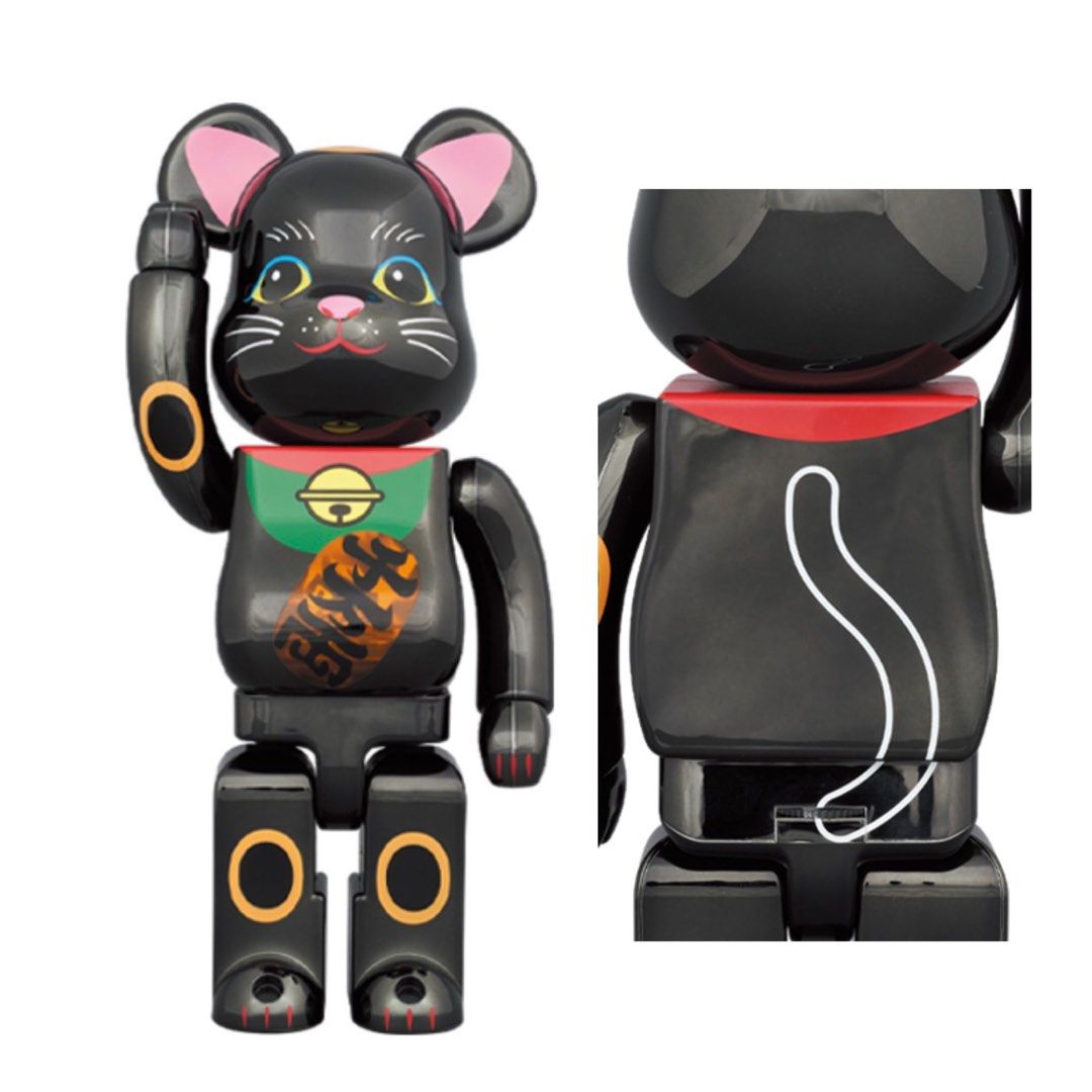 BE@RBRICK 招き猫 黒メッキ 発光 400% 新品 - その他