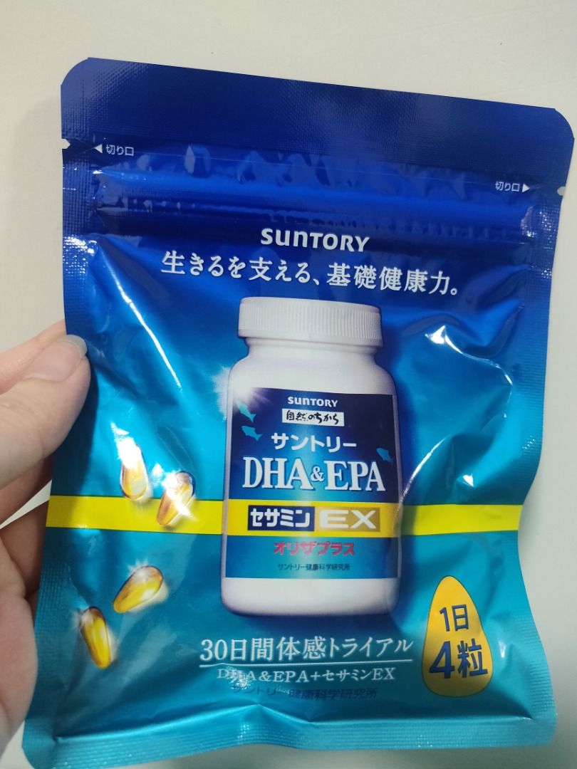 三得利SUNTORY DHA/EPA魚油＋芝麻明EX, 健康及營養食用品, 健康補充品