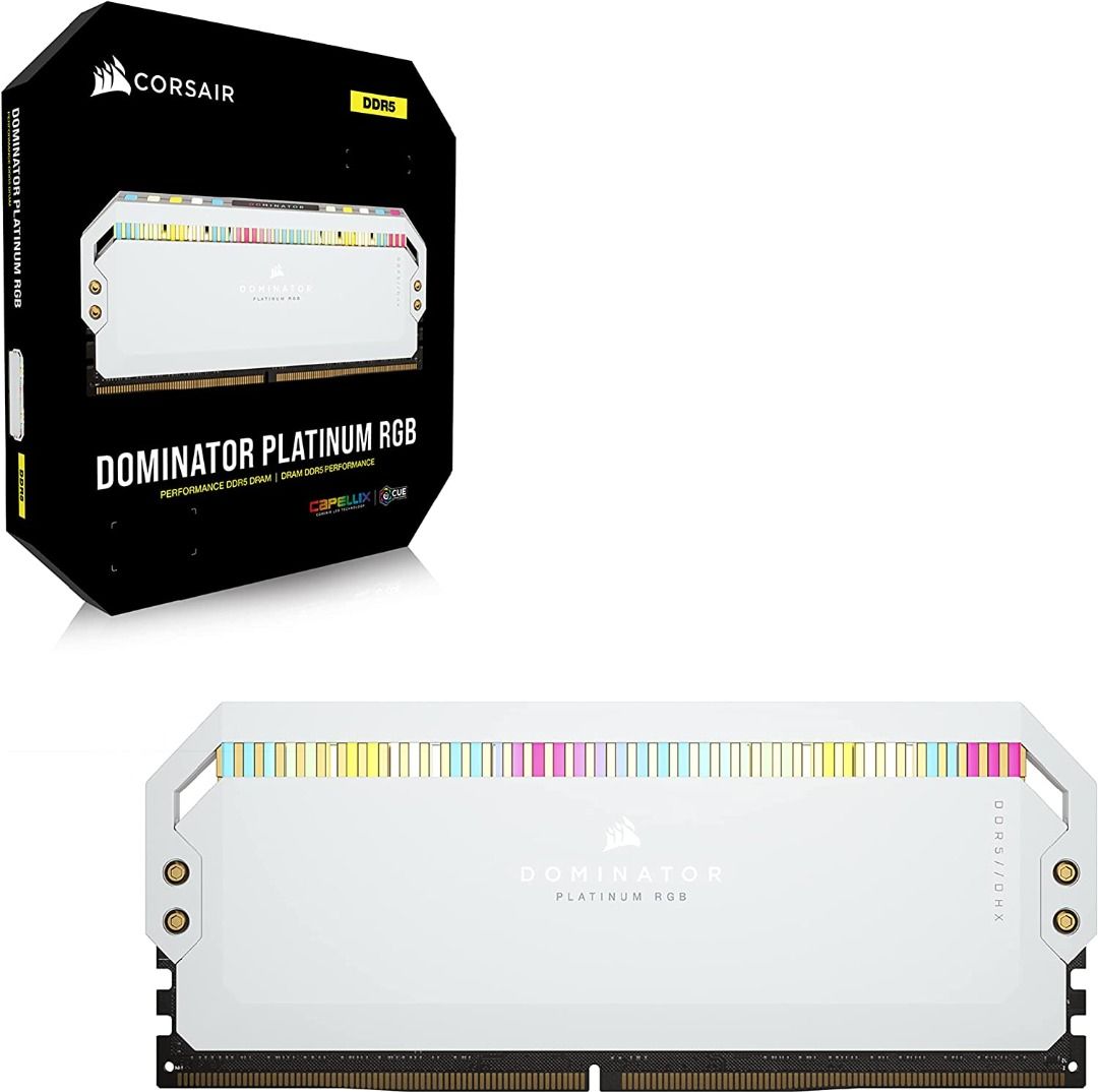 VENGEANCE® RGB 32GB (2x16GB) DDR5 DRAM 6200MHz C36 Memory Kit —White