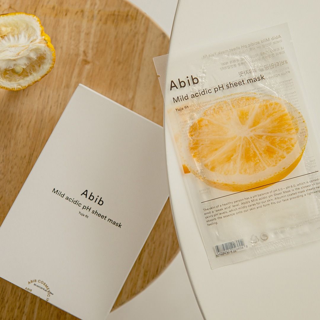 [Abib] Mild acidic pH sheet mask Yuja Fit, Beauty & Personal Care, Face