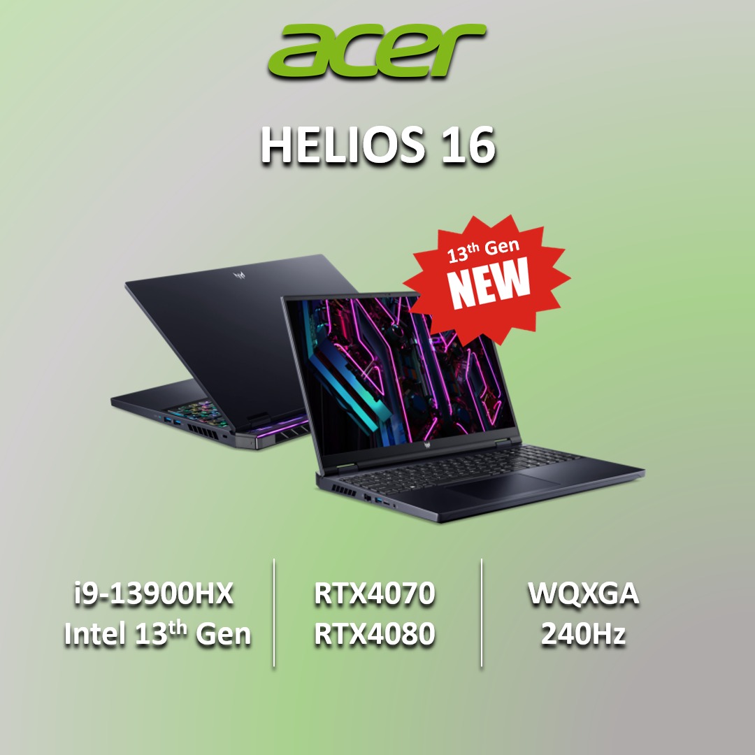ACER PREDATOR HELIOS 16 GAMING LAPTOP | 13TH GEN I9-13900HX PROCESSOR ...