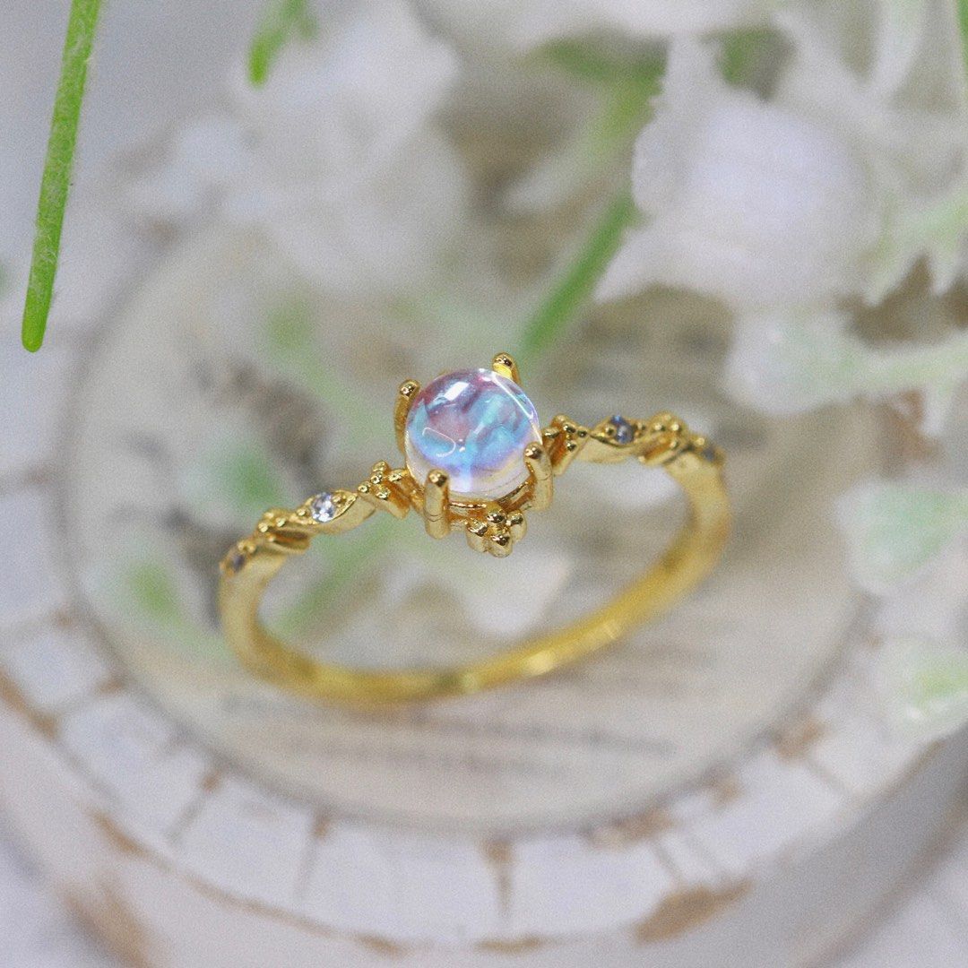 Gold ring moonstone sale