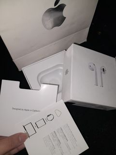 AIRPODS BOX COMES WITH FREE EARPHONE FOR X SERIES AND UP, AND APPLE PAPER BAG