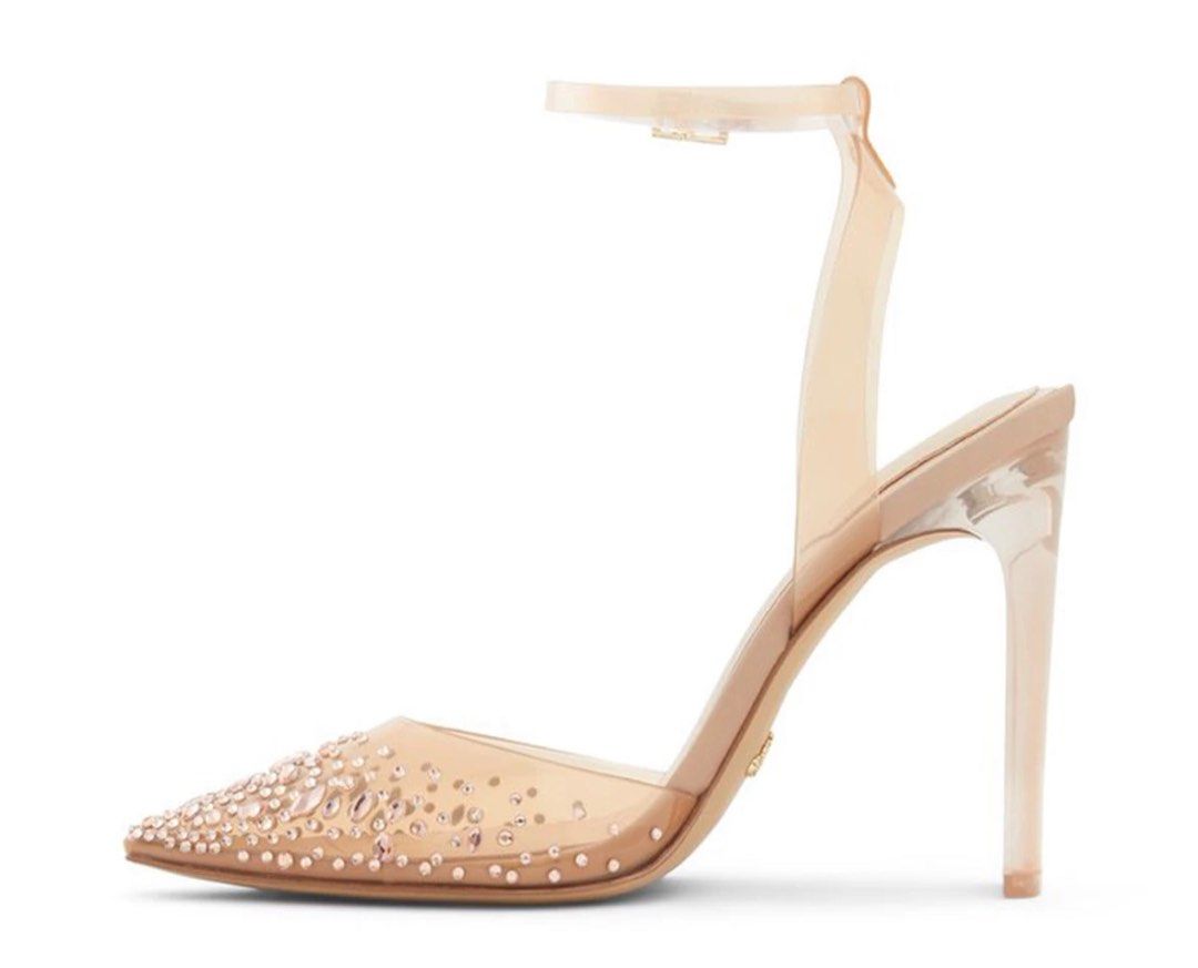 Aldo x Disney Glass slipper heels in Bone on Carousell