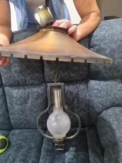 Antique gas chamber style light fixture. $200