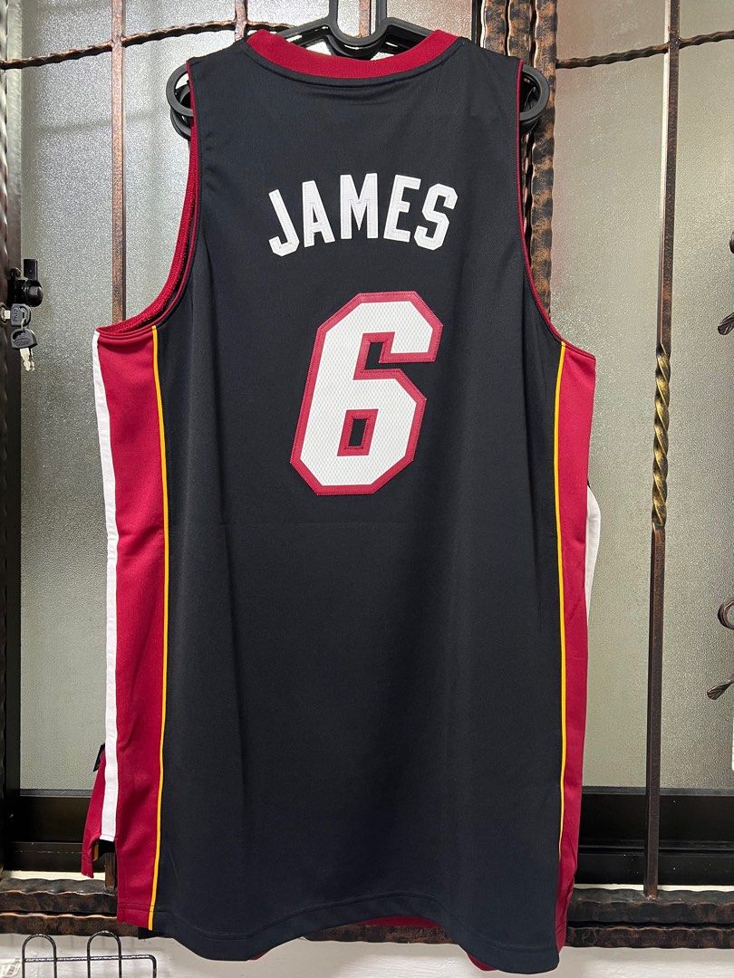 Adidas Miami Heat Home White LeBron James #6 Authentic Swingman