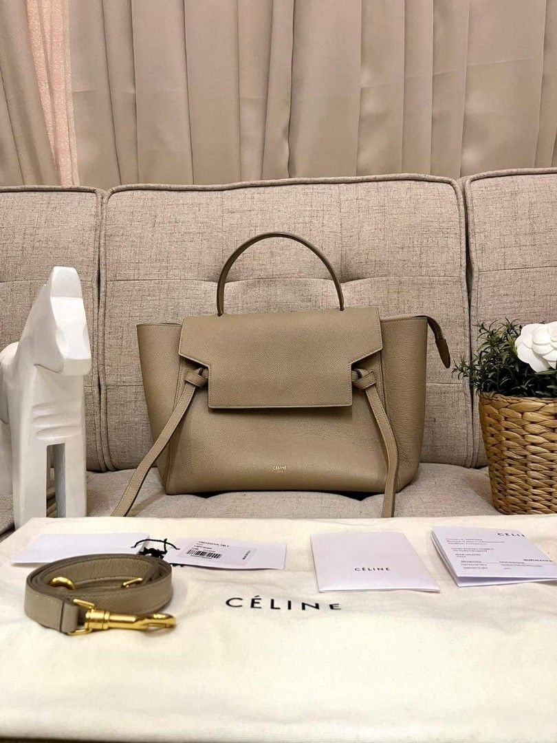 Celine Belt Bag Small Leather Handbag Blue - Allu USA