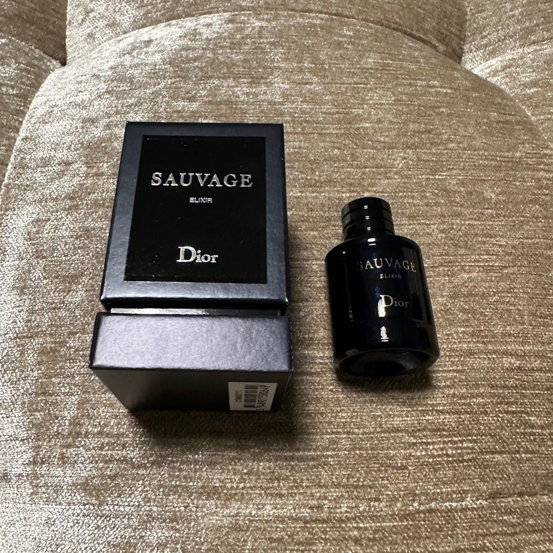 Authentic Dior Sauvage Elixr Mini Bottle 7ml (Category: Fragrance & Deodorants) located in Cebu City. Submitted by minniescloset (Listing ID 1219800972, Image 1). Description: .