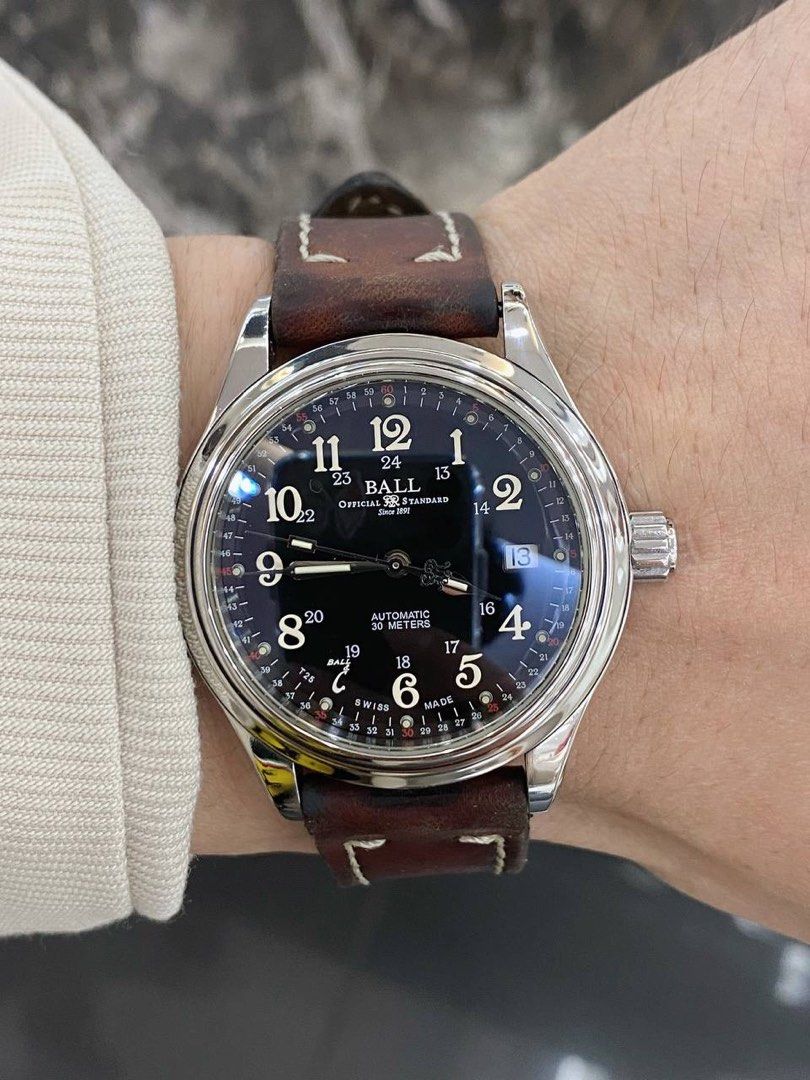 BALL TRAINMASTER REF NM1038D 38MM AUTOMATIC UNISEX WATCH Luxury