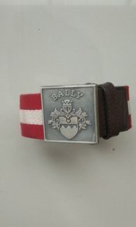 Bally canvas leather belt