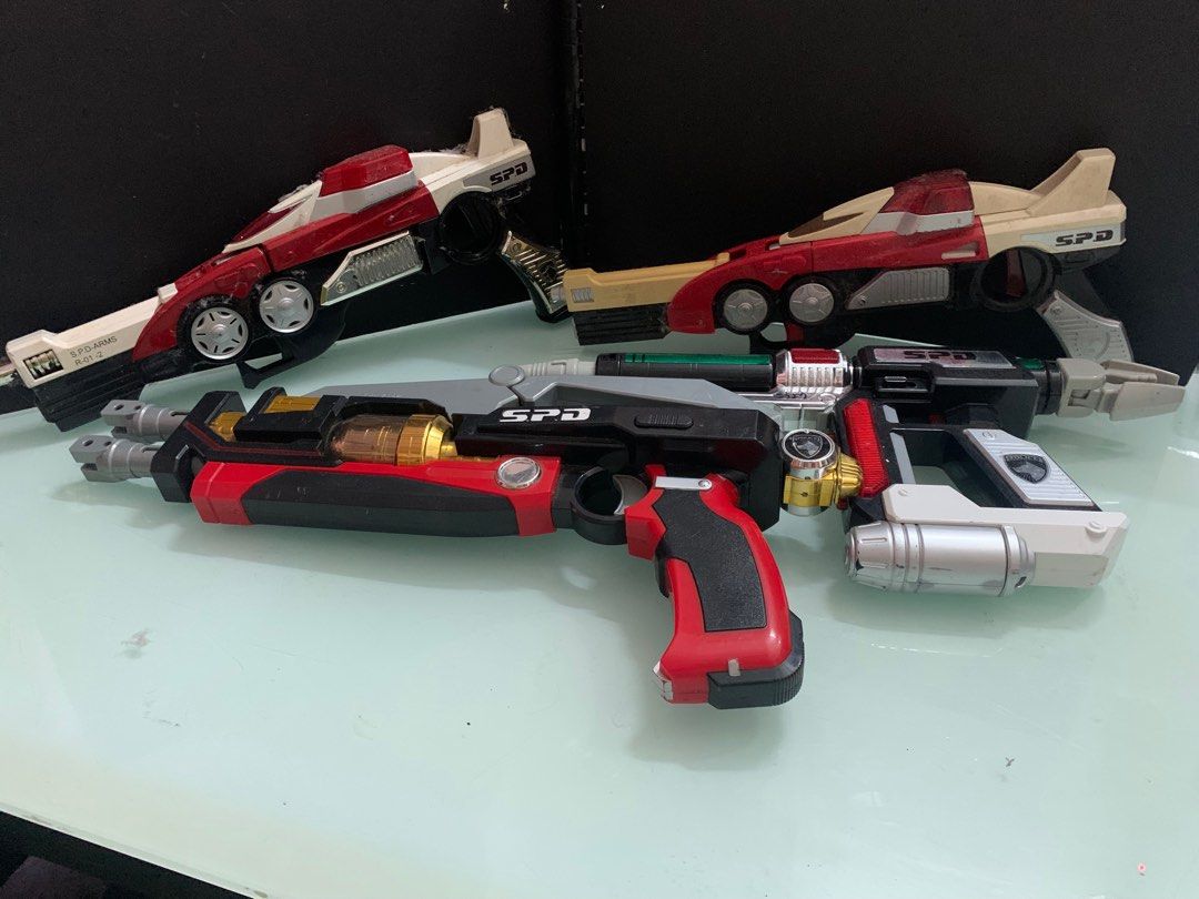 Lot De 2 Blasters Power Rangers SPD Delta Blaster – Bandai 2004 – Occasion