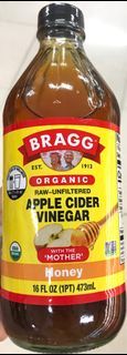 Bragg Honey Organic Apple Cider Vinegar 473mL Raw Unfiltered With The Mother ACV