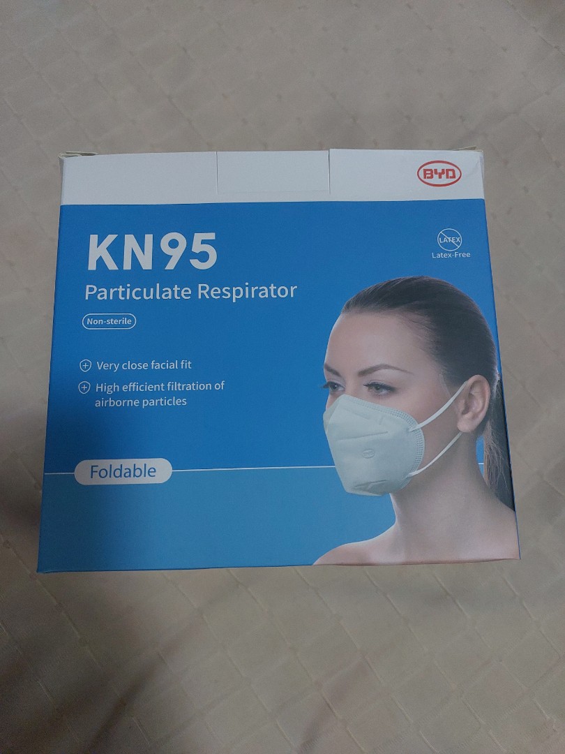 BYD KN95 mask - Foldable, Health & Nutrition, Face Masks & Face Shields ...