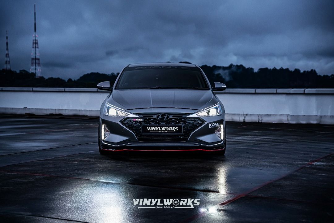 Car Wrap Hyundai Avante Full Car Exterior Wrap (3M Satin Dark Grey