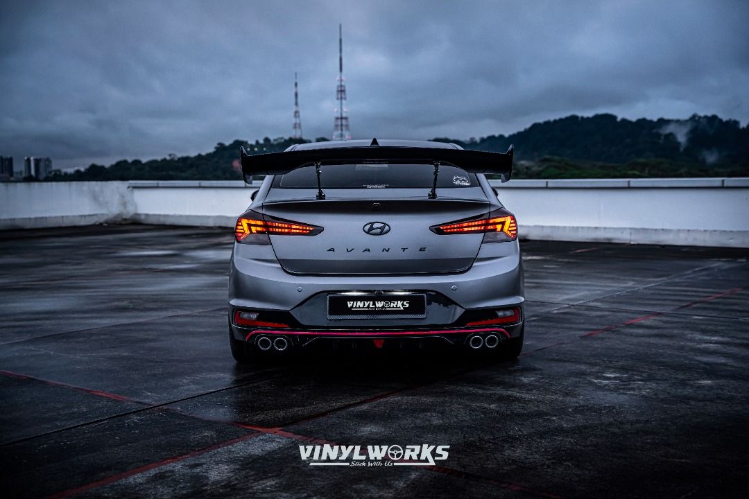 Car Wrap Hyundai Avante Full Car Exterior Wrap (3M Satin Dark Grey