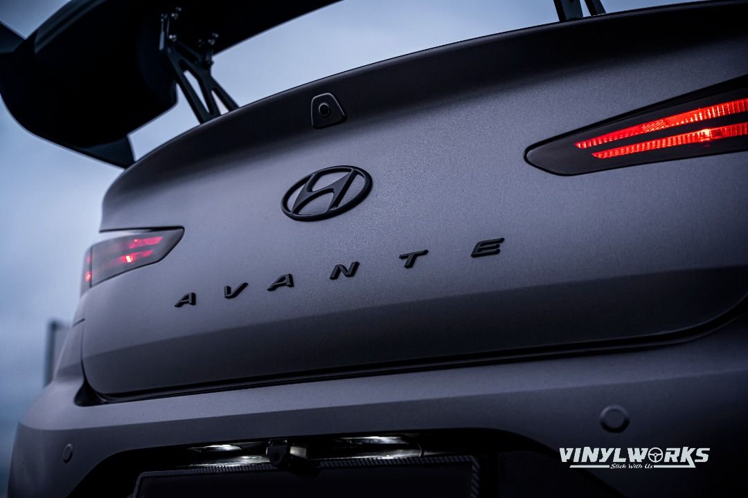Car Wrap Hyundai Avante Full Car Exterior Wrap (3M Satin Dark Grey