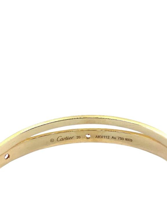 Cartier Love Bangle Bracelet Rose Gold with Diamond and Sapphire