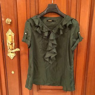 CELINE statement top blouse green (similar Zara)