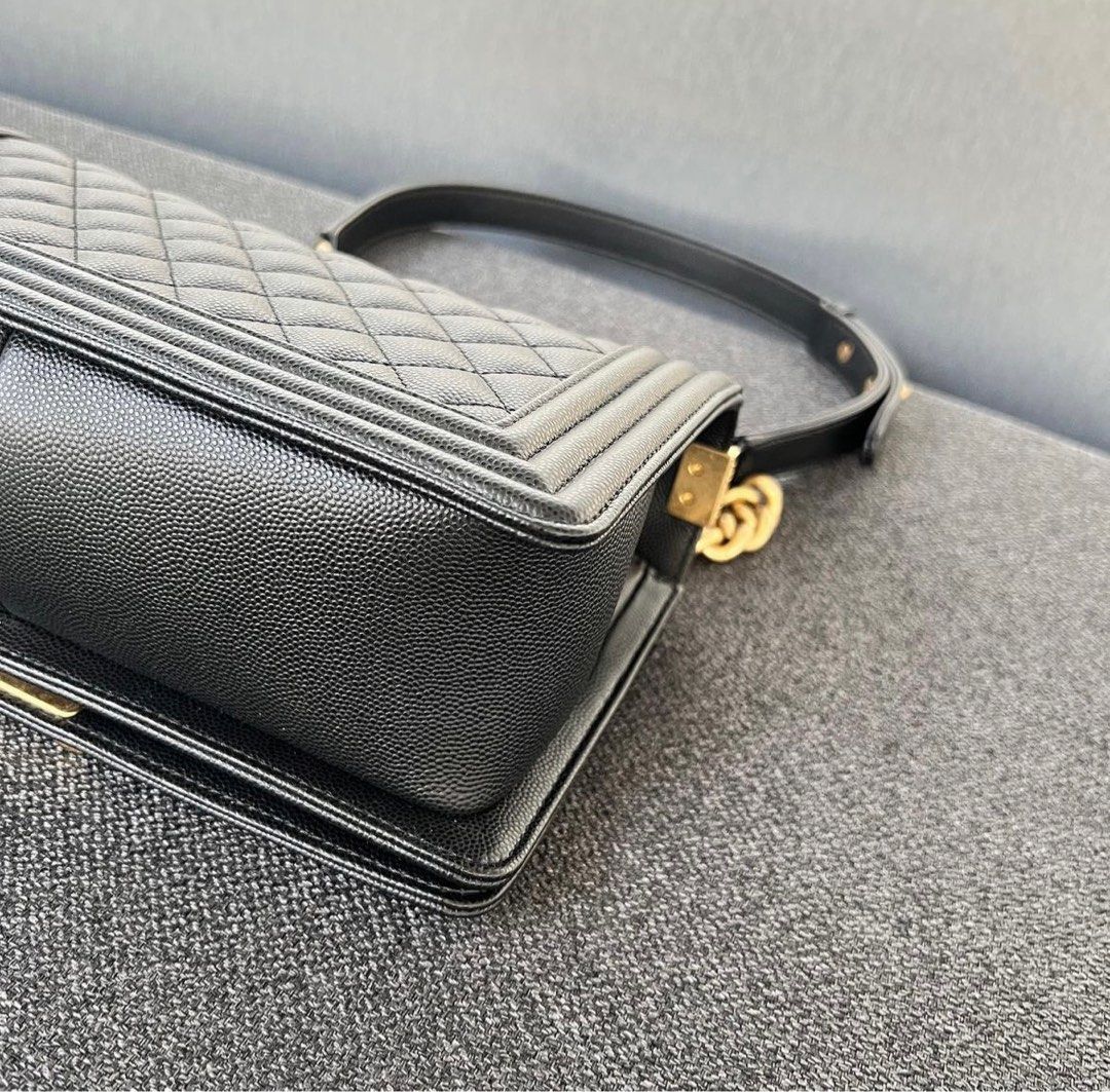 Chanel Le Boy Medium 25cm Caviar Black / Ghw, Luxury, Bags & Wallets on