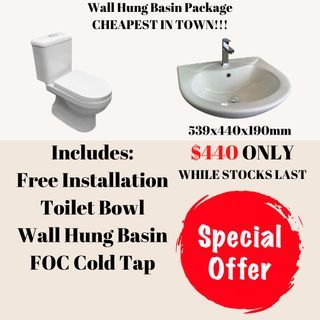 CHEAPEST WALL HUNG BASIN PACKAGE