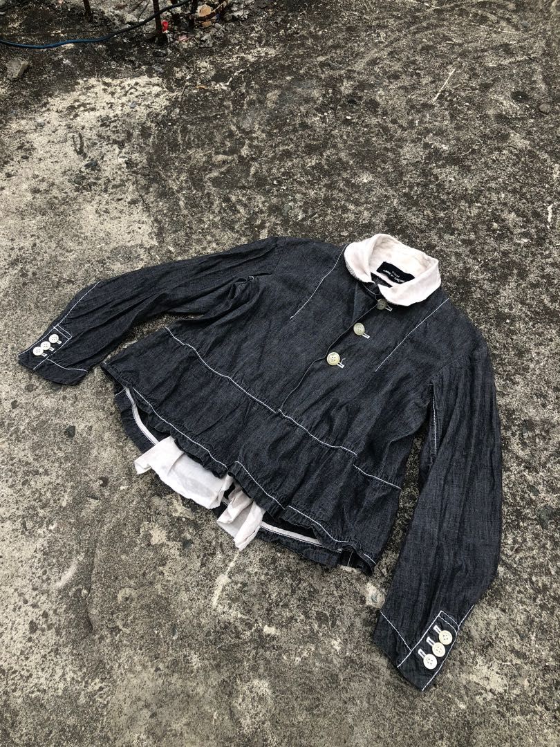 tricot COMME des GARCONS 80S Short length design Jacket outer TJ-020440 Navy