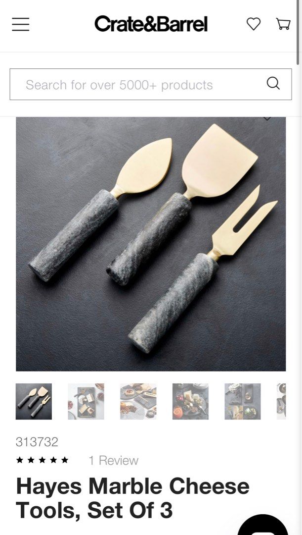 Hayes Marble Cheese Tools, Set of 3 + Reviews