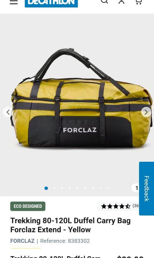 Decathlon Inflatable Kayak 2person + Forclaz Duffel Bag, Sports