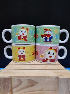 Doraemon Big Coffee Mugs from Japan 4pcs