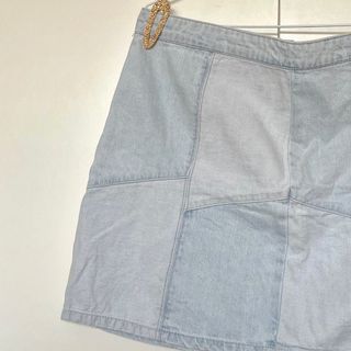 DOTTI blue denim skirt (2) — used