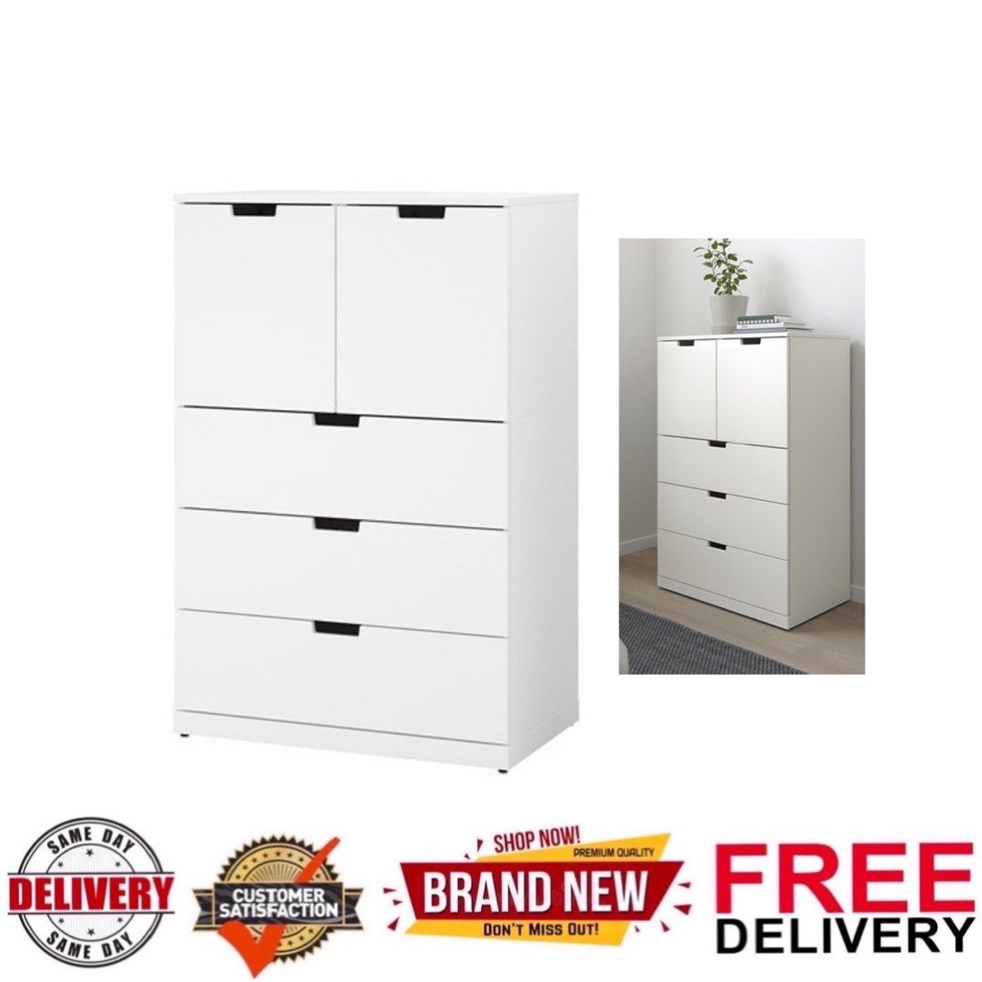 Nordli 5 drawer chest hot sale
