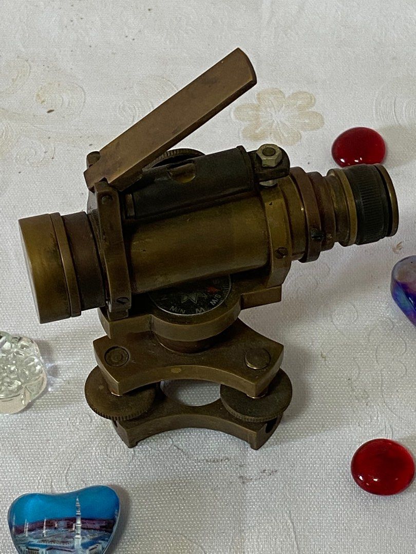 Dumpy level (Category: Vintage Collectibles) located in Singapore. Submitted by globalstuff (Listing ID 1219785132, Image 4). Description: Is 1980s dumpy level brass used in sails boat to measure tide level n heights Hand held level Interested buyer msg dm Price nego but no low ballers Sure I’d 6 inch Very nice desk top historical decorative item .